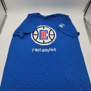 Los Angeles Clippers Team Mens T-Shirt Blue White It Takes Everything NBA L